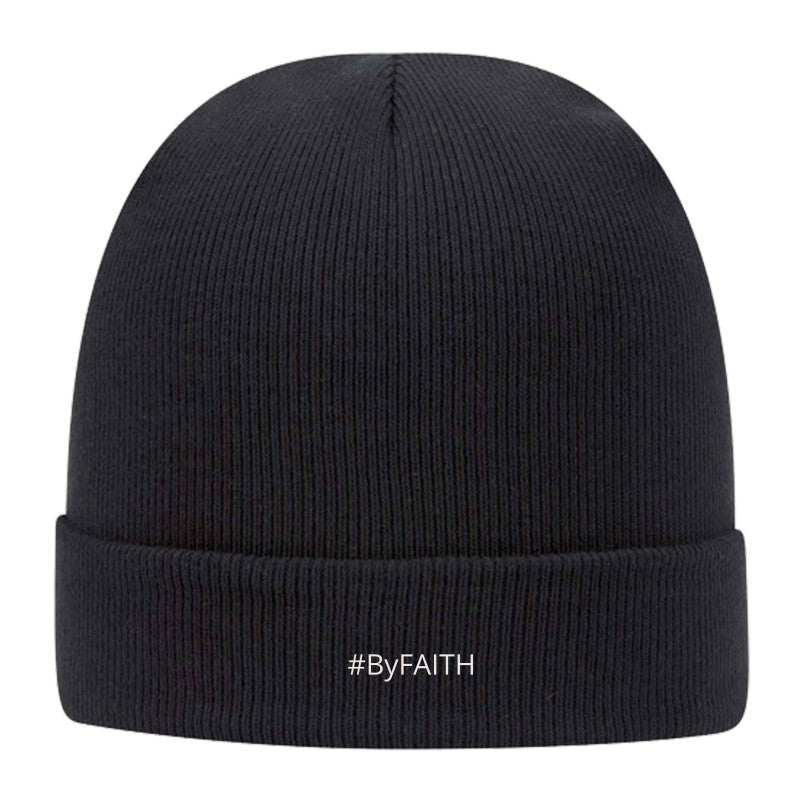 "#ByFAITH" Classic Knit Beanie w/ Cuff