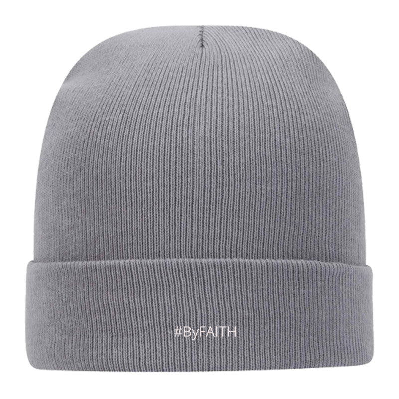 "#ByFAITH" Classic Knit Beanie w/ Cuff